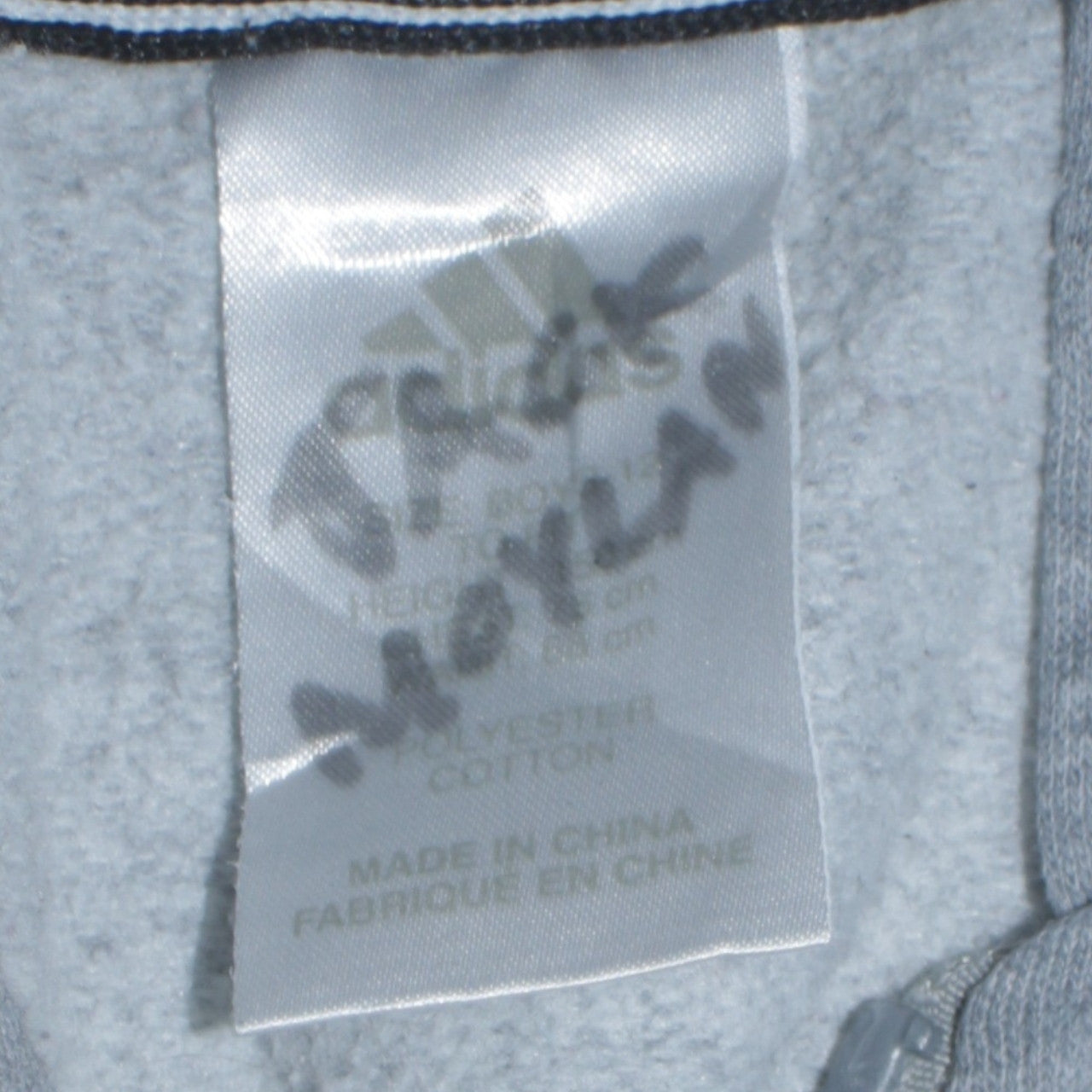 Boys UK Size 10 Years adidas Grey Full Zip Hoodie