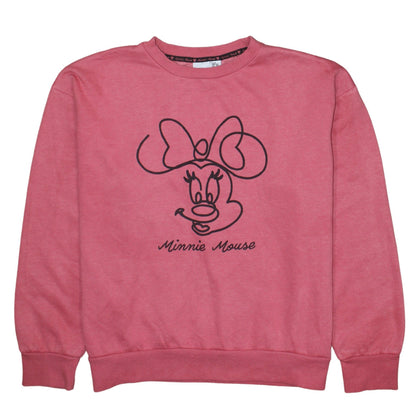Womens UK Size 12 Disney Pink Pullover Sweatshirt