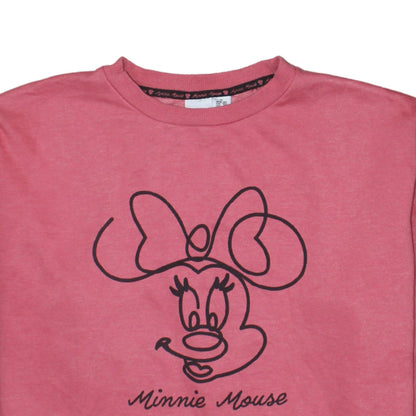 Womens UK Size 12 Disney Pink Pullover Sweatshirt