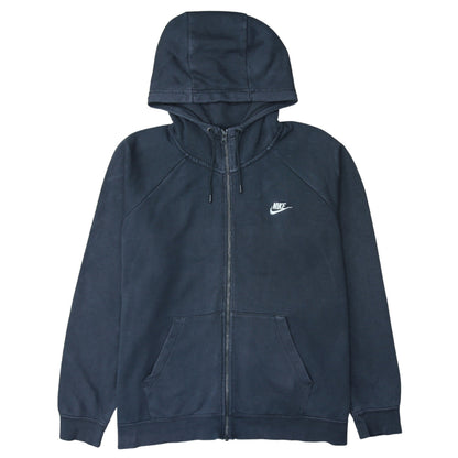 Mens UK Size XL Nike Blue Full Zip Hoodie
