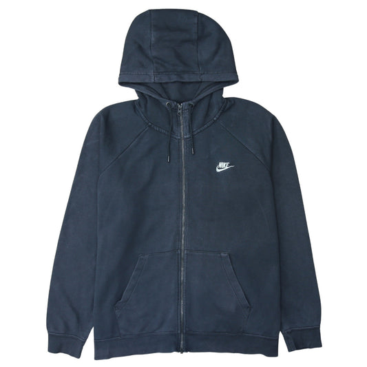 Mens UK Size XL Nike Blue Full Zip Hoodie