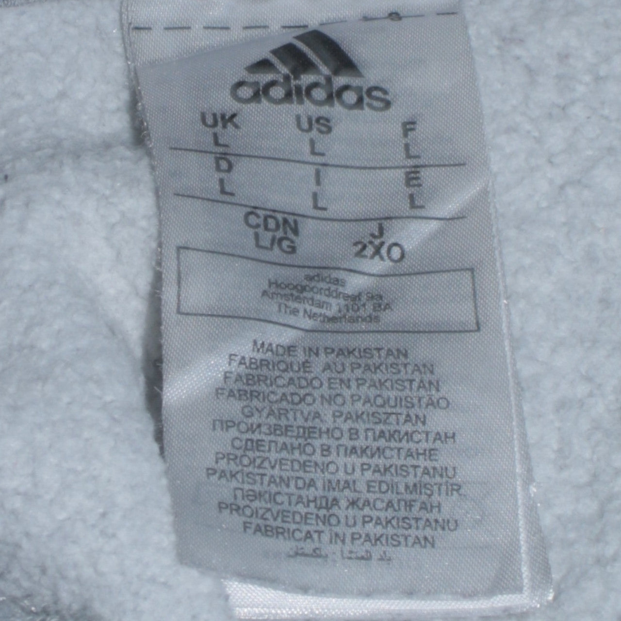Mens UK Size L adidas Grey Pullover Hoodie