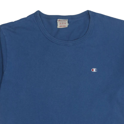 Champion Men's Blue XL Crew Neck Cotton T-Shirt