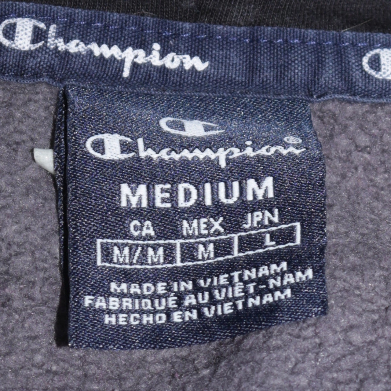 Mens UK Size M Champion Grey Full Zip Hoodie