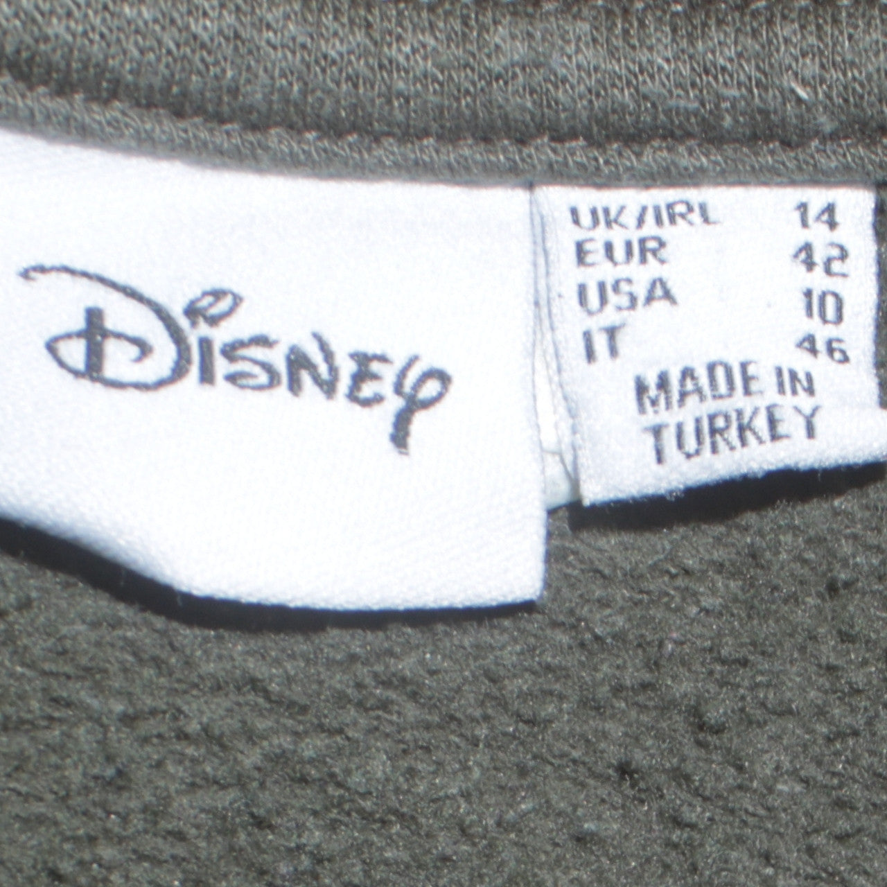 Womens UK Size 14 Disney Green Pullover Sweatshirt