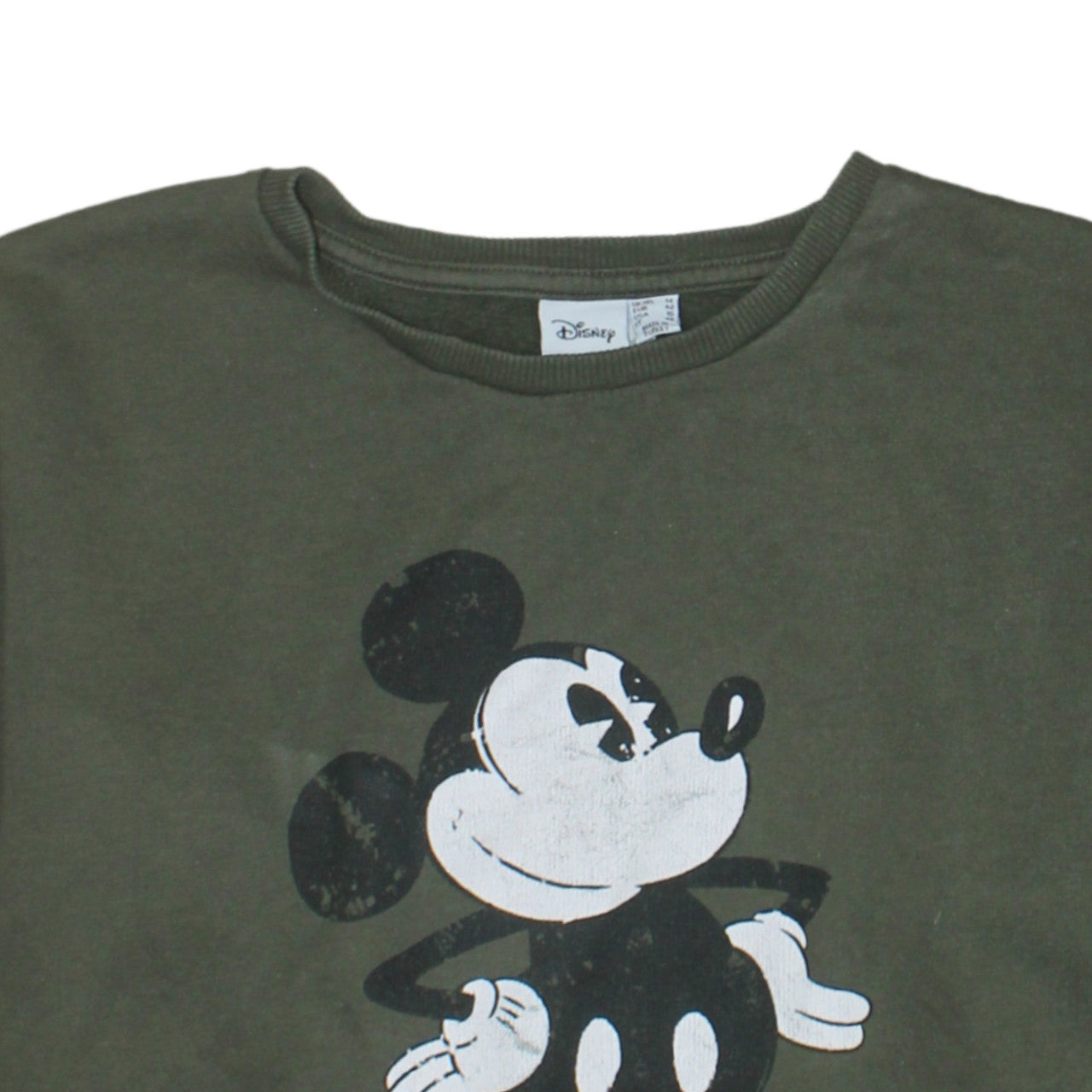 Womens UK Size 14 Disney Green Pullover Sweatshirt