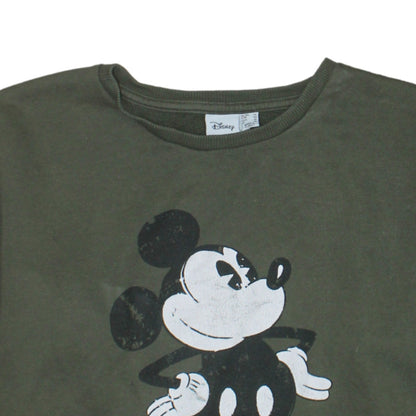 Womens UK Size 14 Disney Green Pullover Sweatshirt