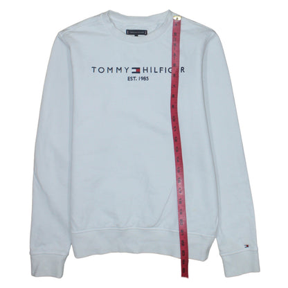 Tommy Hilfiger Boys White Cotton Crew Neck Sweatshirt Size 164