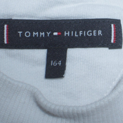 Tommy Hilfiger Boys White Cotton Crew Neck Sweatshirt Size 164