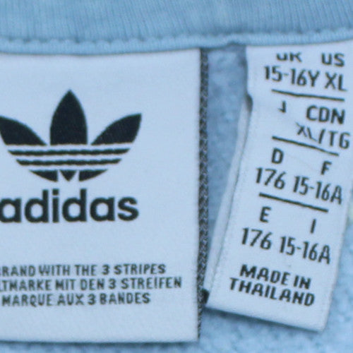 Girls UK Size 15-16 Years adidas Blue Pullover Hoodie