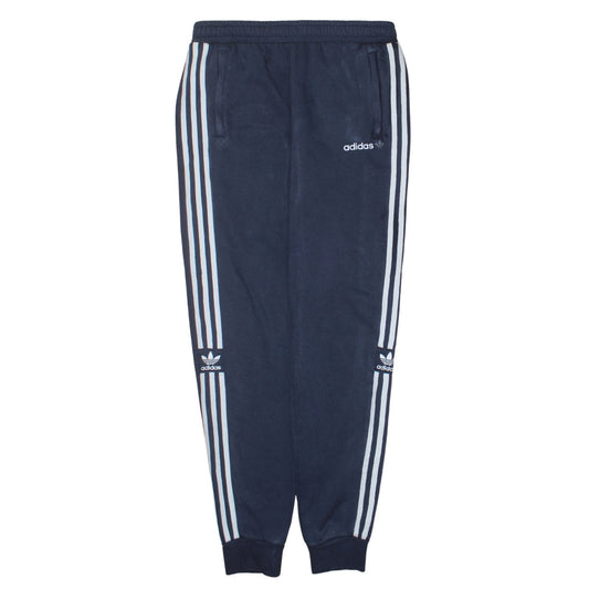 Adidas Boys Blue Jogger Sweatpants 15-16 Years Fleece Tapered Bottoms