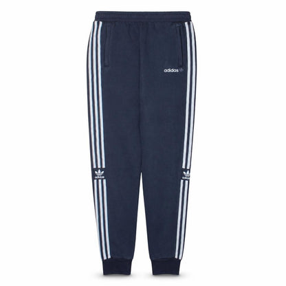 Front view of Adidas boys’ blue jogger sweatpants 15-16 years fleece tapered bottoms