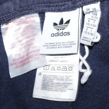 Adidas Boys Blue Jogger Sweatpants 15-16 Years Fleece Tapered Bottoms