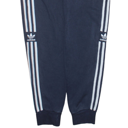 Adidas Boys Blue Jogger Sweatpants 15-16 Years Fleece Tapered Bottoms