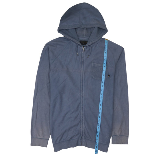 Mens UK Size L Quiksilver Blue Full Zip Hoodie