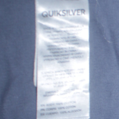 Mens UK Size L Quiksilver Blue Full Zip Hoodie