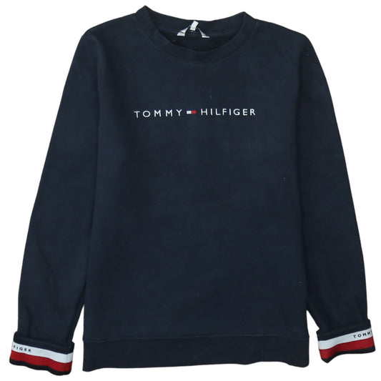 Womens UK Size S Tommy Hilfiger Blue Pullover Sweatshirt
