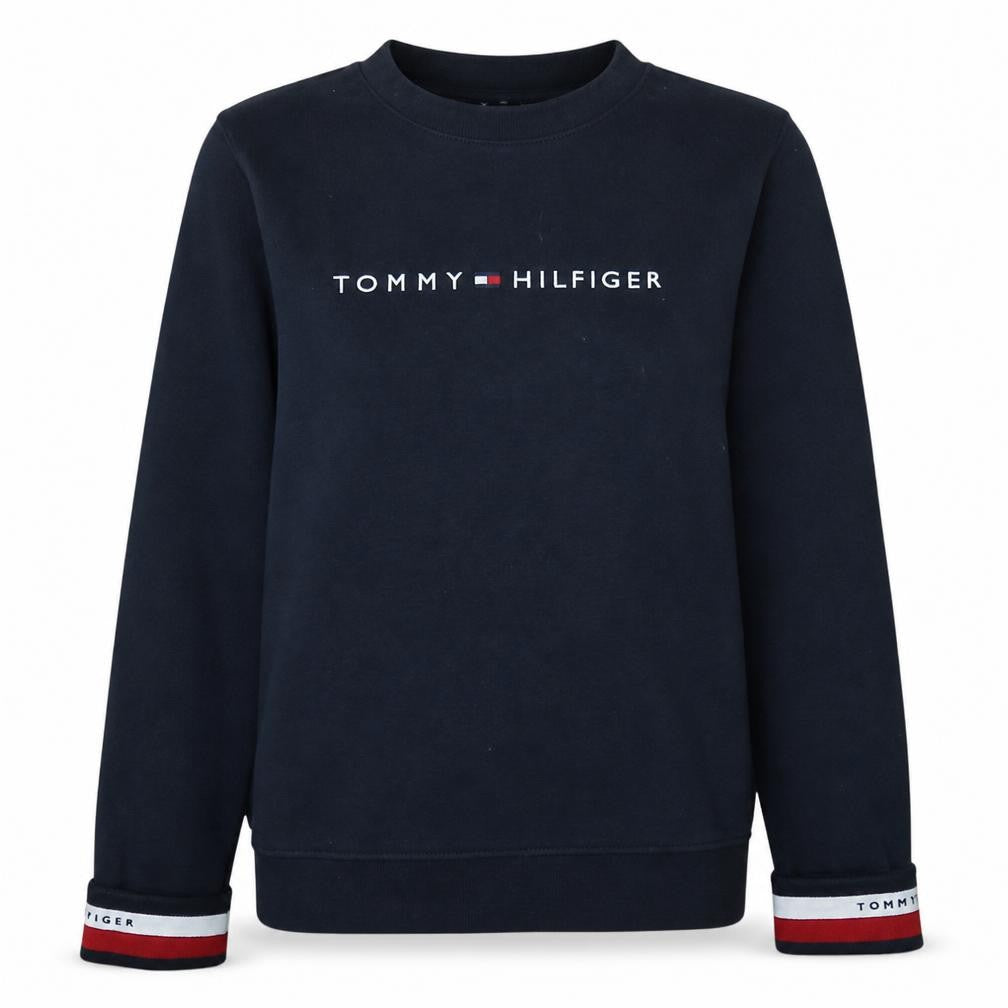 Womens UK Size S Tommy Hilfiger Blue Pullover Sweatshirt