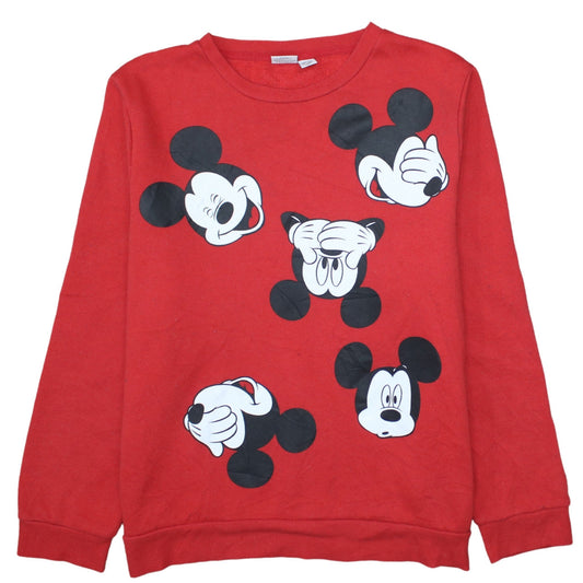 Womens UK Size L Disney Red Pullover Sweatshirt