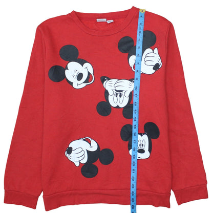 Womens UK Size L Disney Red Pullover Sweatshirt