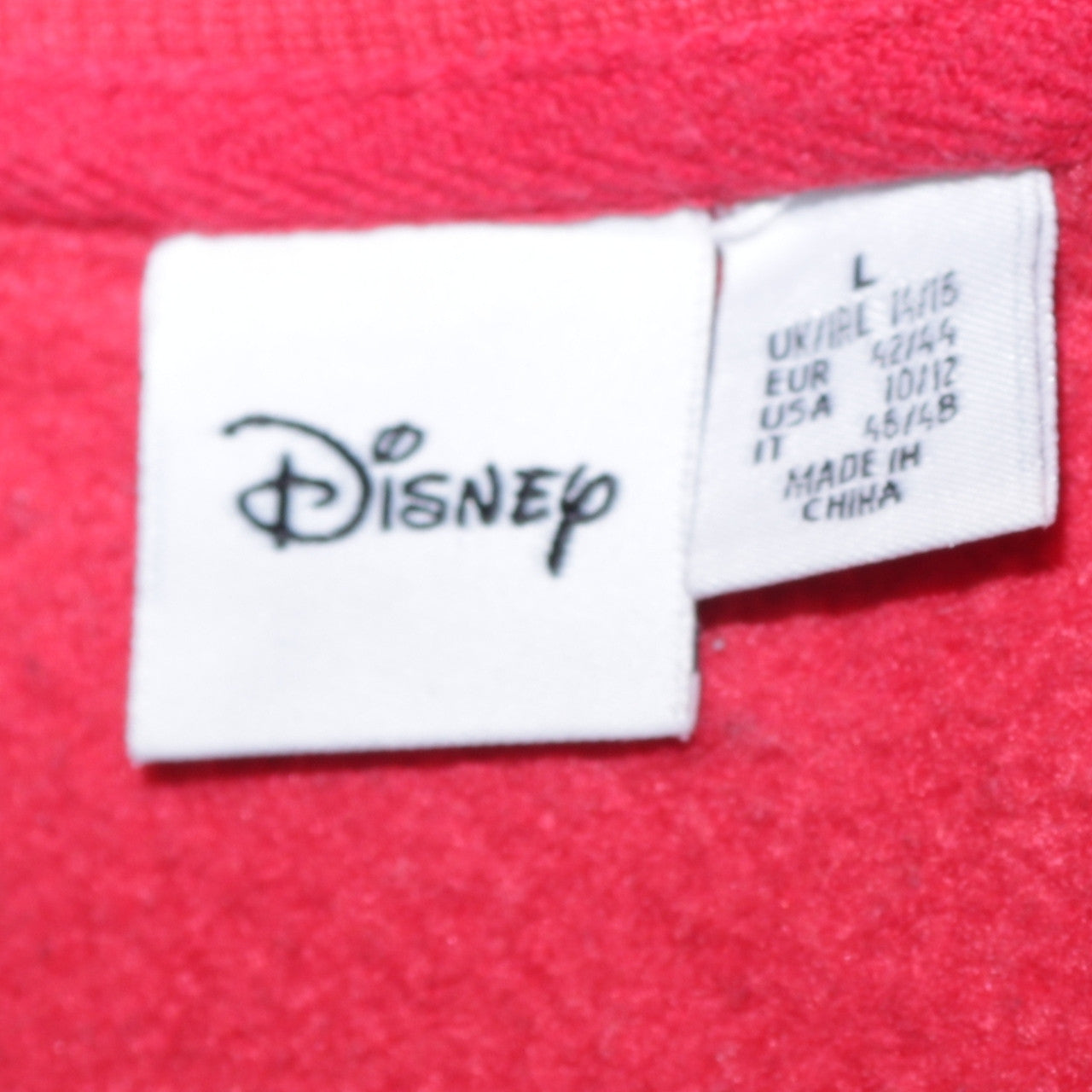 Womens UK Size L Disney Red Pullover Sweatshirt