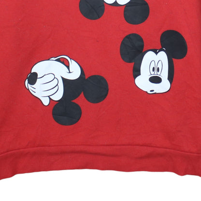 Womens UK Size L Disney Red Pullover Sweatshirt