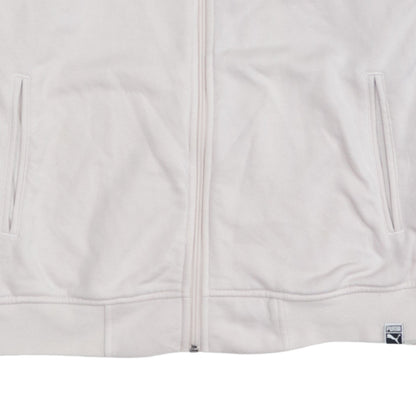 Puma Womens Beige Track Jacket Size 12 Full Zip Sports Top