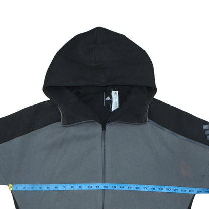 Mens UK Size 2XL adidas Grey Full Zip Hoodie