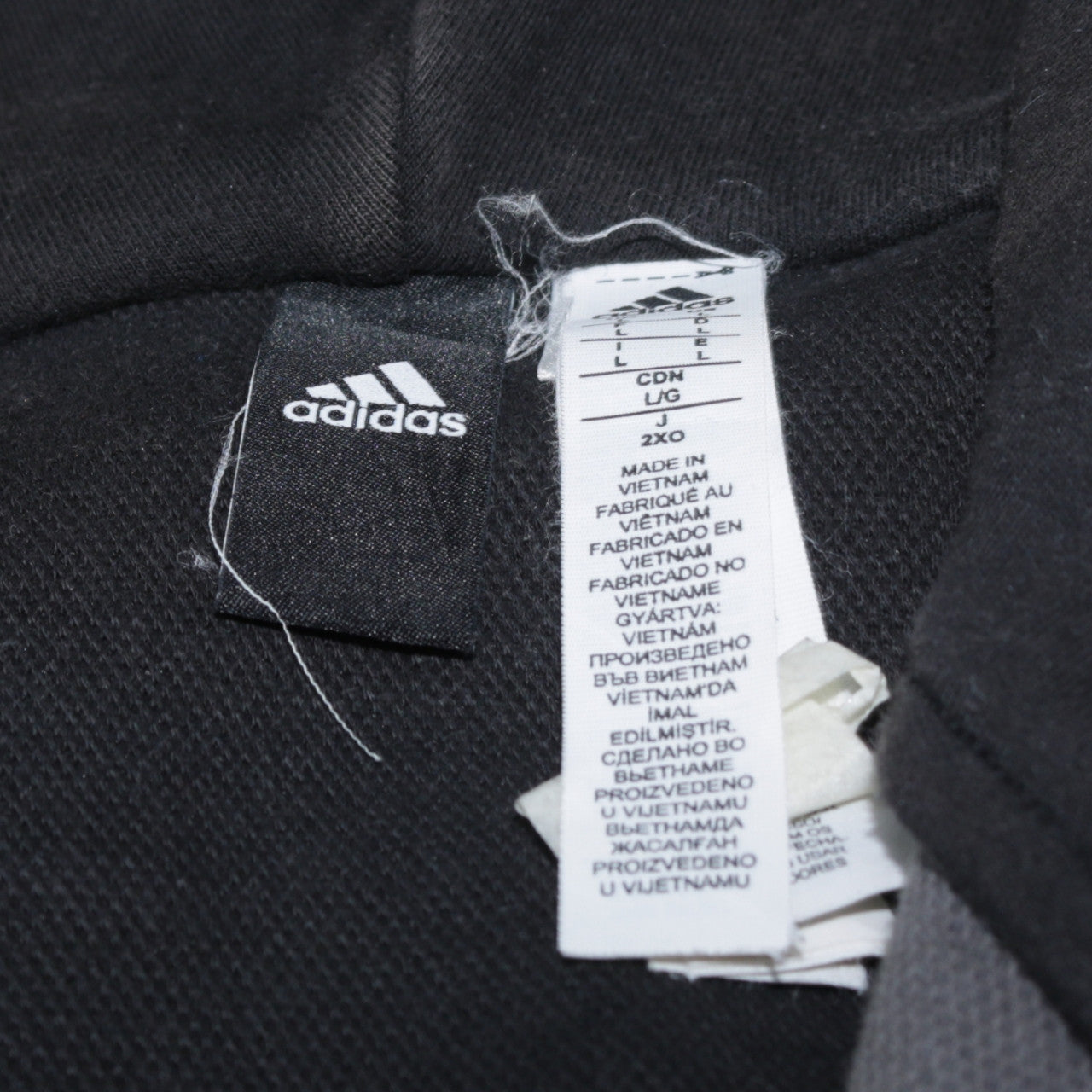 Mens UK Size 2XL adidas Grey Full Zip Hoodie