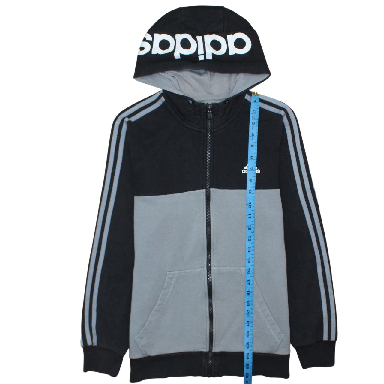 Mens UK Size M adidas Black Full Zip Hoodie