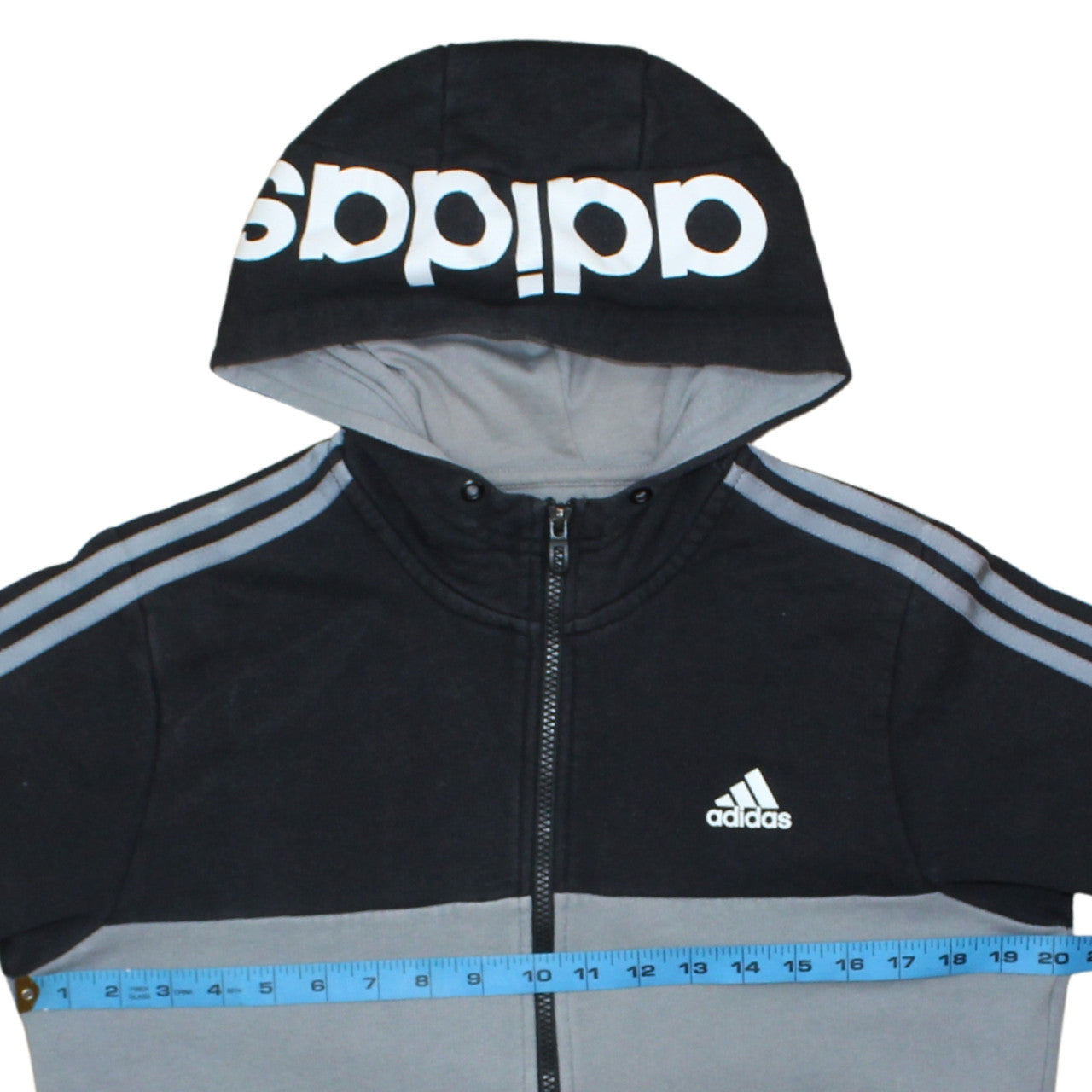 Mens UK Size M adidas Black Full Zip Hoodie