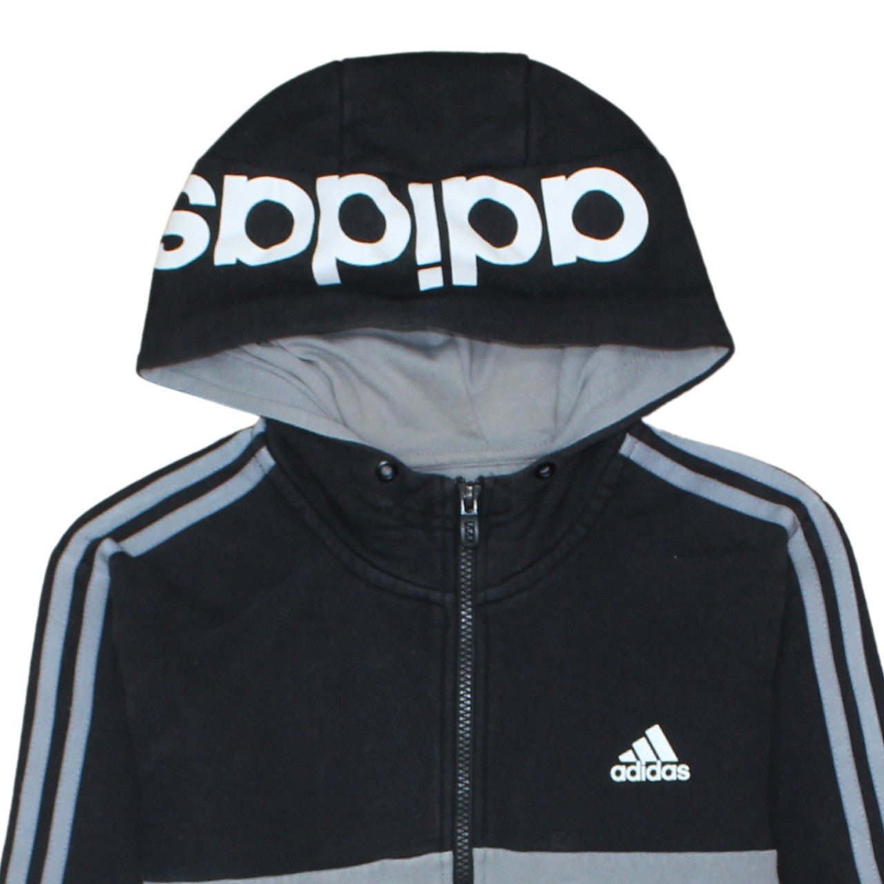 Mens UK Size M adidas Black Full Zip Hoodie
