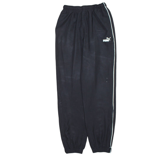 Mens UK Size S PUMA Regular Fit Track Pants Black Trousers