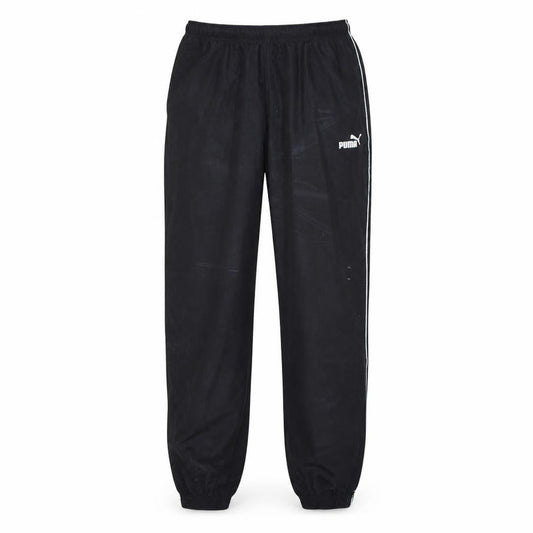 Front view of Puma Men's Black Track Pants S Elastic Waist Quick Dry Activewear