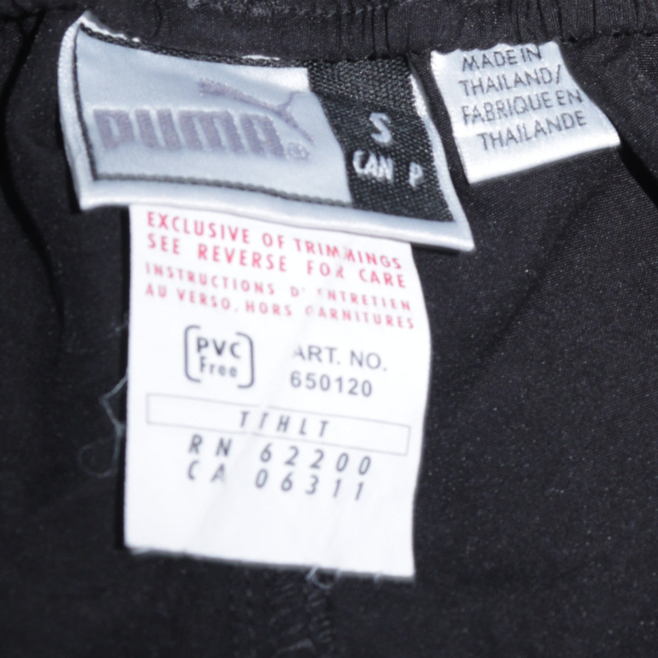 Mens UK Size S PUMA Regular Fit Track Pants Black Trousers