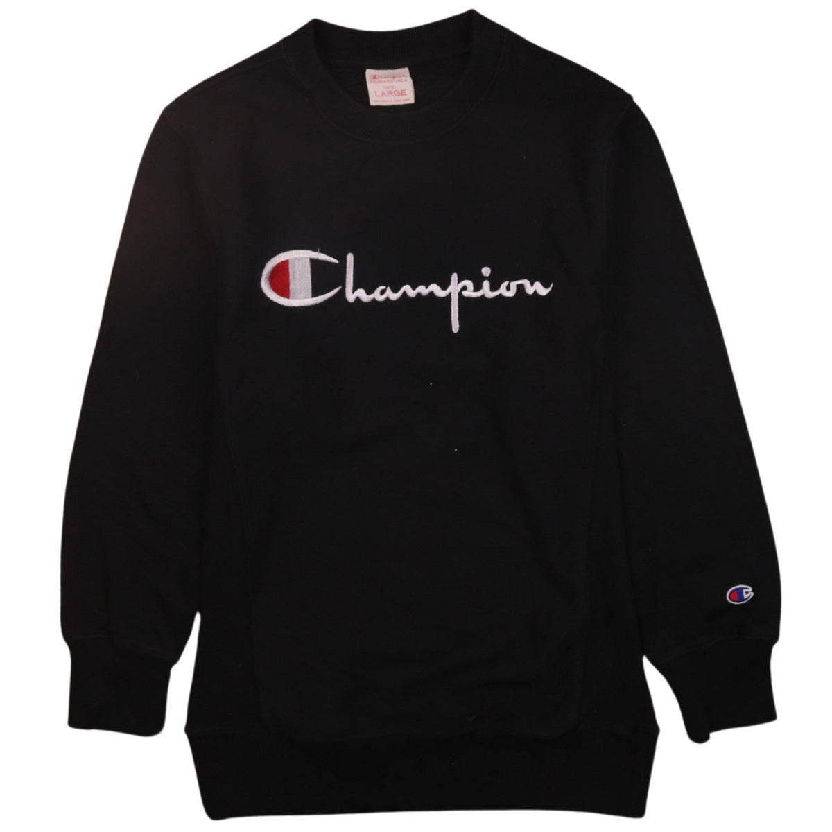 Mens UK Size L Champion Black Pullover Sweatshirt