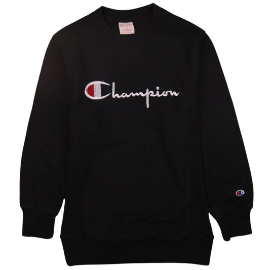 Mens UK Size L Champion Black Pullover Sweatshirt