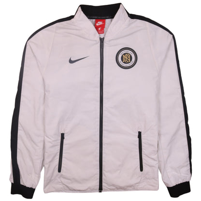 Nike Men's White Track Jacket S Football Club Full Zip Sportswear