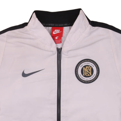 Nike Men's White Track Jacket S Football Club Full Zip Sportswear