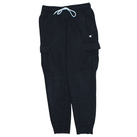 Mens UK Size M Champion Regular Fit Jogger Black Trousers