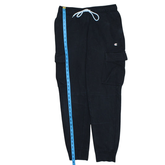 Mens UK Size M Champion Regular Fit Jogger Black Trousers