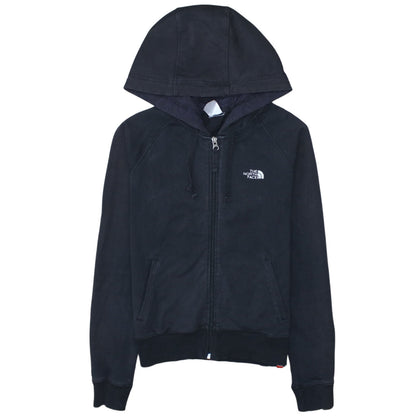 Womens UK Size S The North Face Black Full Zip Hoodie