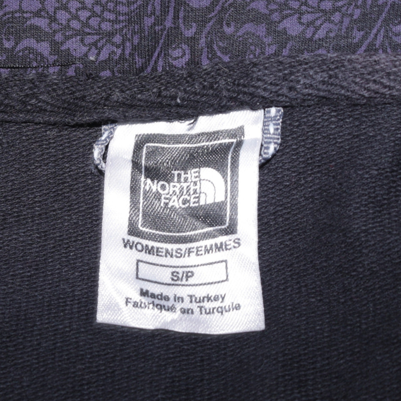 Womens UK Size S The North Face Black Full Zip Hoodie
