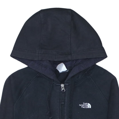 Womens UK Size S The North Face Black Full Zip Hoodie