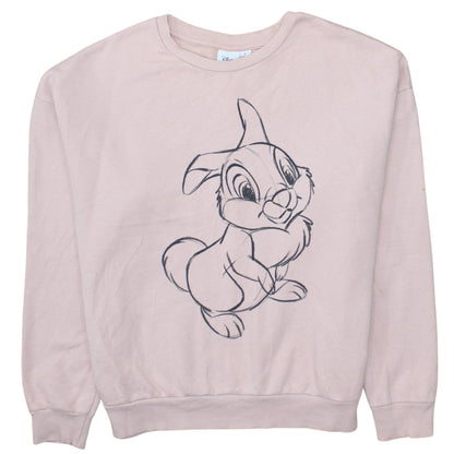 Womens UK Size 10/12 Disney Pink Pullover Sweatshirt
