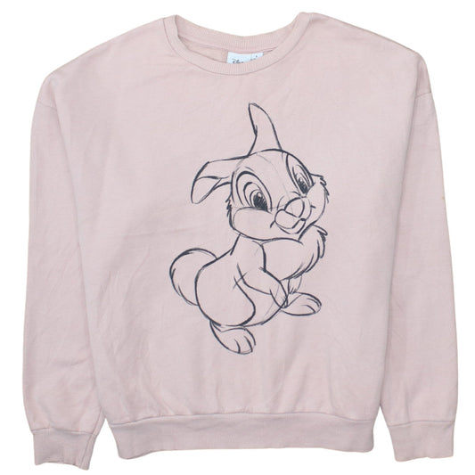 Womens UK Size 10/12 Disney Pink Pullover Sweatshirt