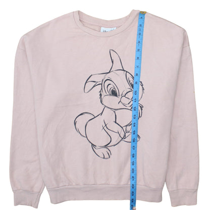 Womens UK Size 10/12 Disney Pink Pullover Sweatshirt