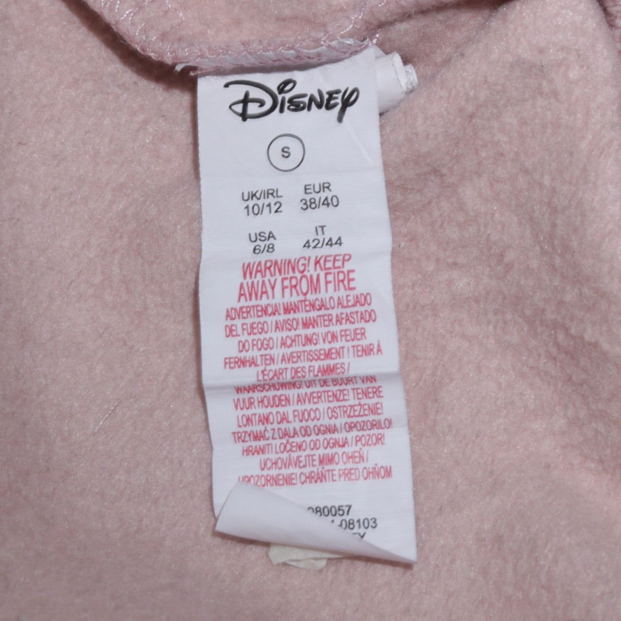 Womens UK Size 10/12 Disney Pink Pullover Sweatshirt