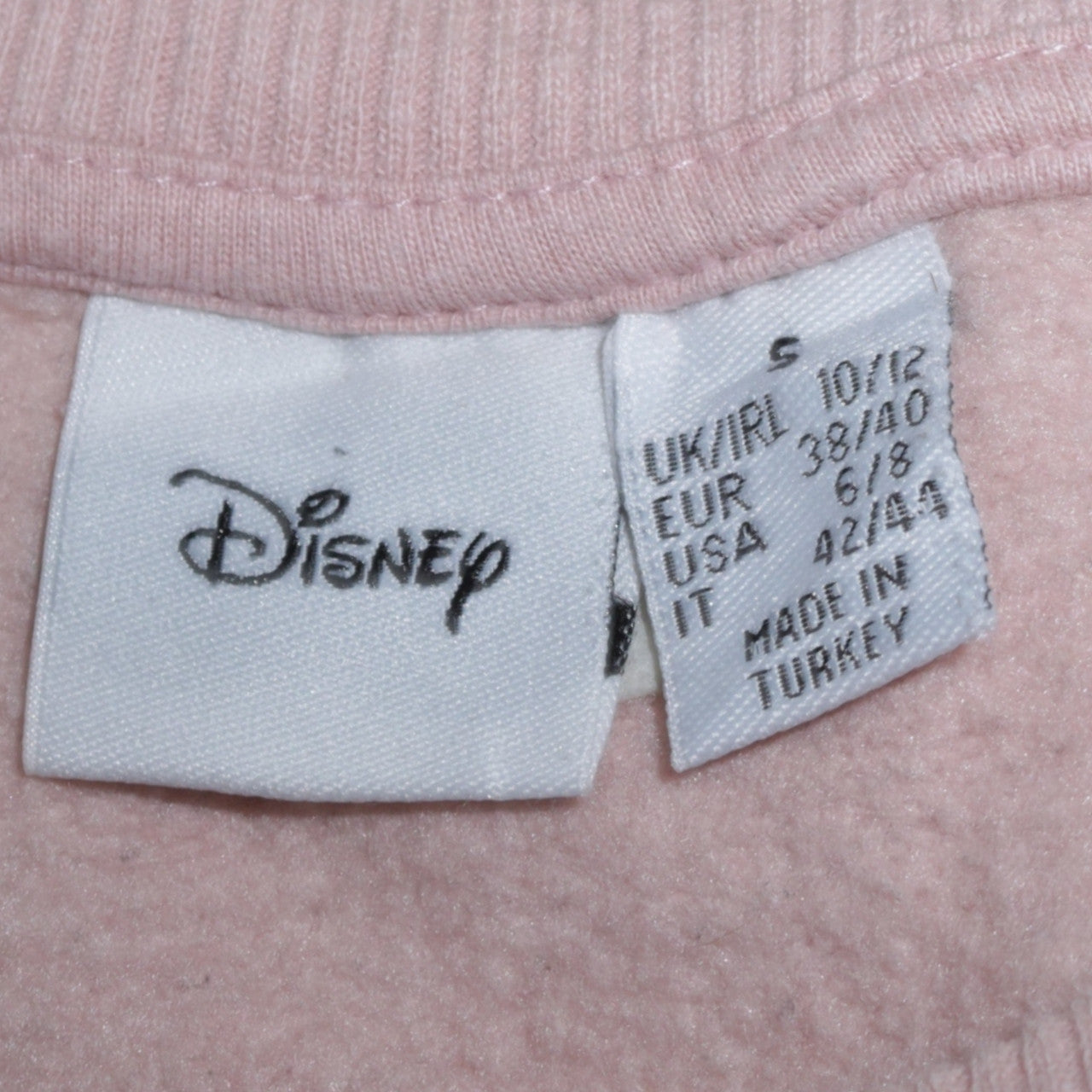 Womens UK Size 10/12 Disney Pink Pullover Sweatshirt