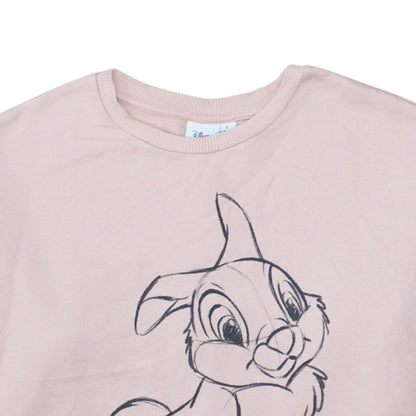 Womens UK Size 10/12 Disney Pink Pullover Sweatshirt